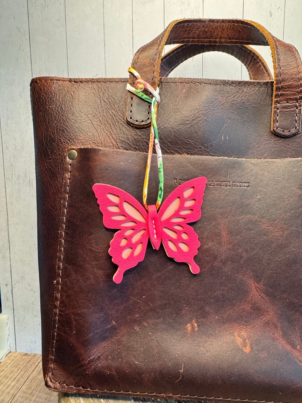 Monarch Butterfly Bag Charm Pink Flair Butterfly Purse Keychain NEW FAST SHIP